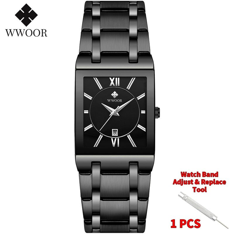 Relogio Masculino WWOOR Gold Watch