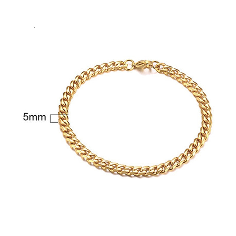 Curb Cuban Link Chain Bracelet