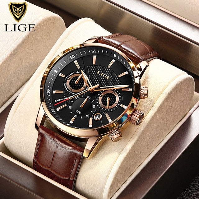 2022 New Mens Watches LIGE Top Brand Luxury