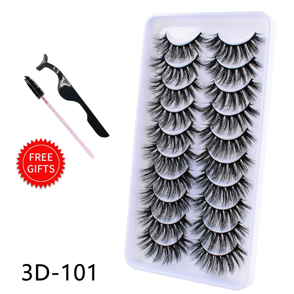 5/10Pairs 3D Mink Lashes Natural Eyelashes