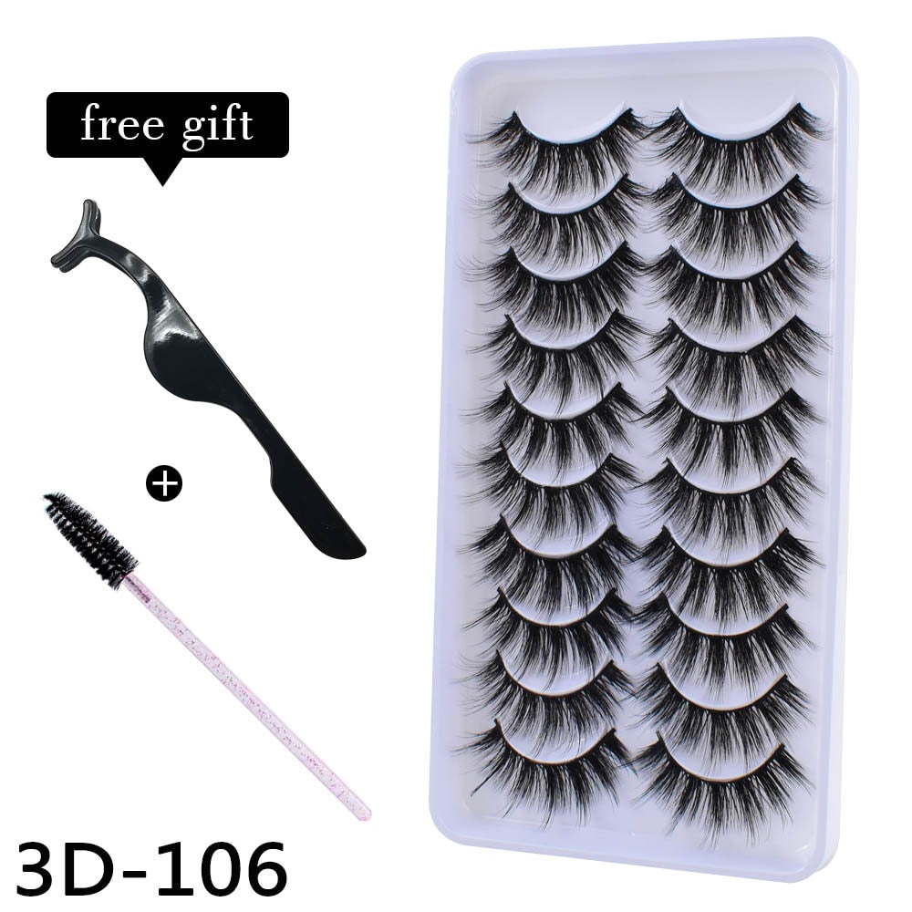 5/10Pairs 3D Mink Lashes Natural Eyelashes