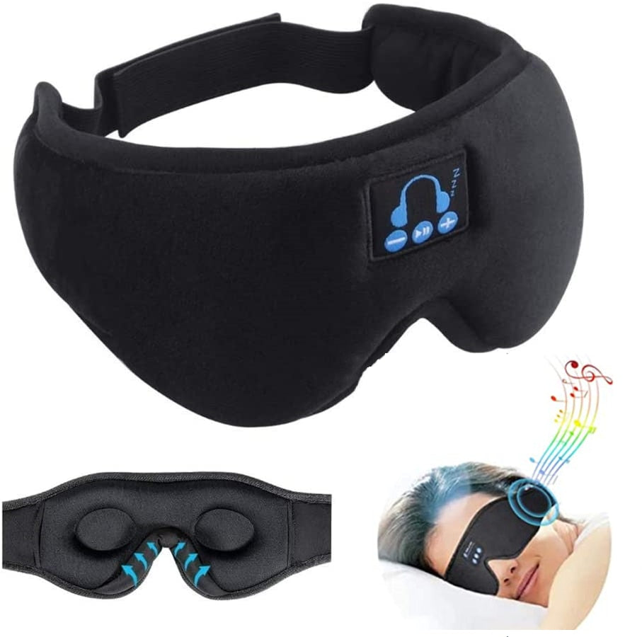 Casque de sommeil Masque pour les yeux 3D sans fil Bluetooth 5.0