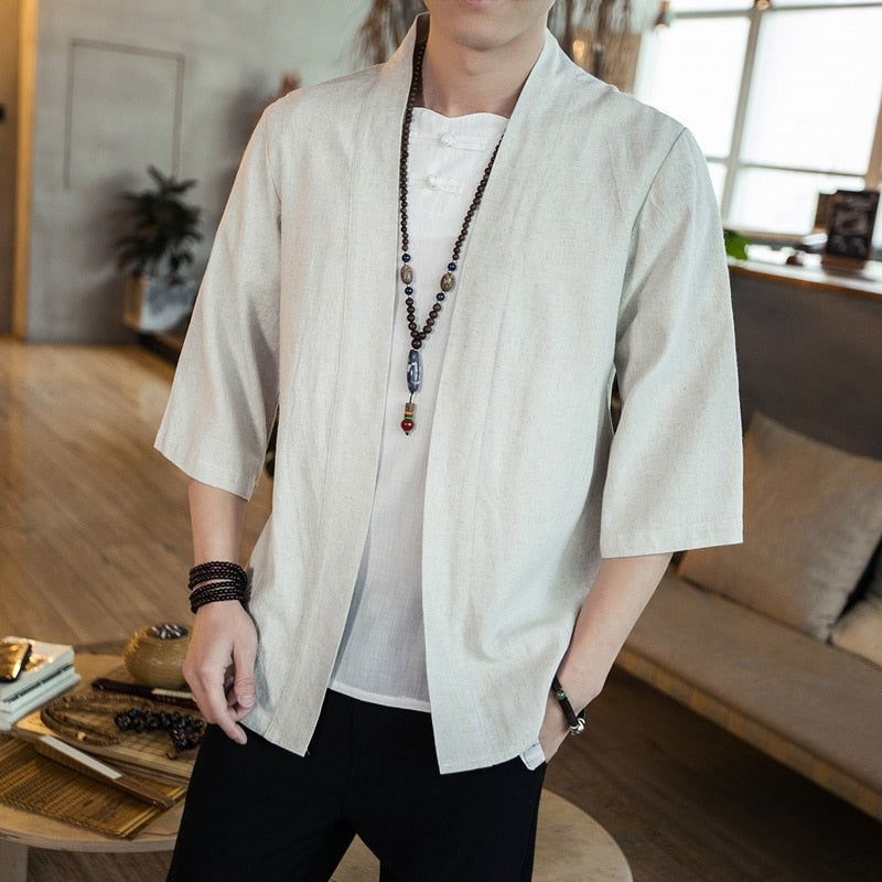 Japanese Men Cardigan Kimono