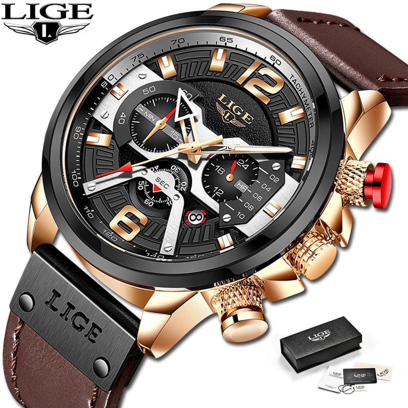 2022 New Mens Watches LIGE Top Brand