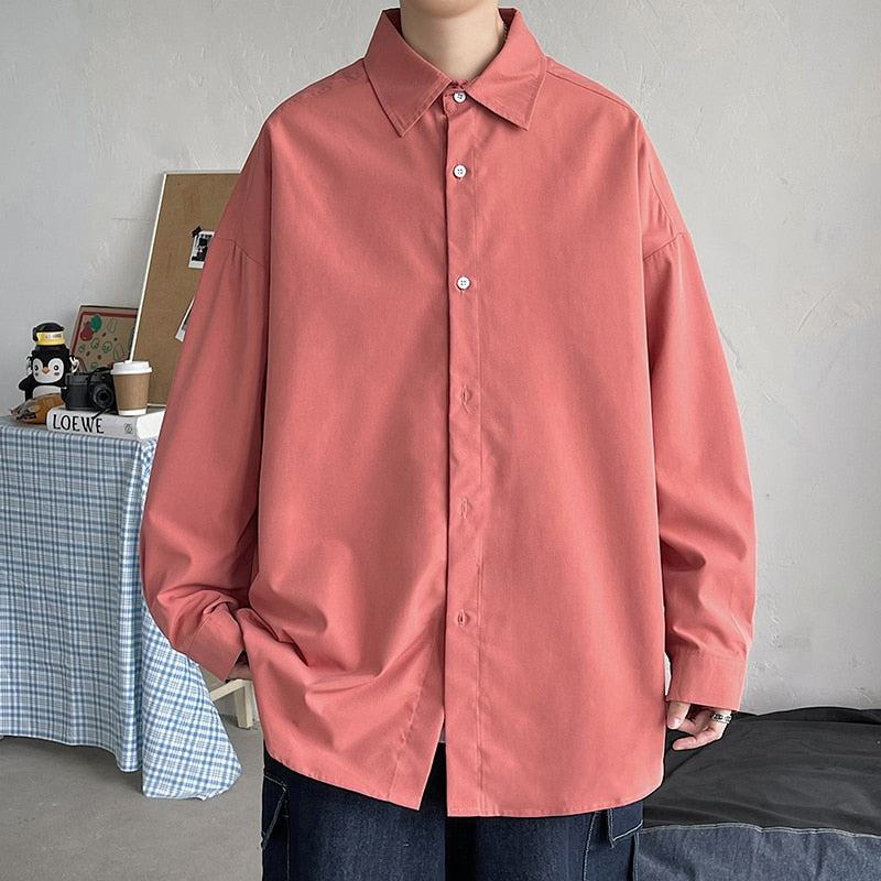 LAPPSTER Men Korean Oversized Shirt