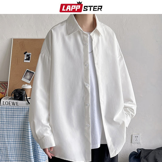 LAPPSTER Men Korean Oversized Shirt