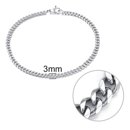 Jiayiqi 3-11 mm Men Chain Bracelet