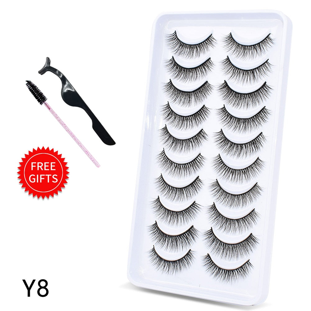 5/10Pairs 3D Mink Lashes Natural Eyelashes