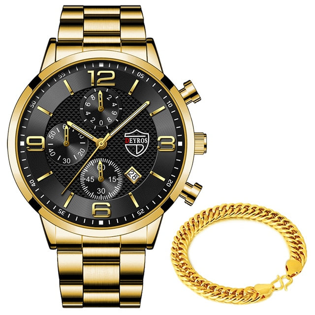 Luxury Mens Gold Bracelet & Watches