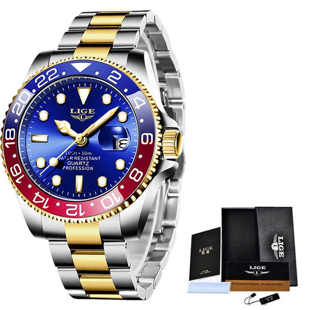 LIGE Top Brand Luxury Fashion Diver