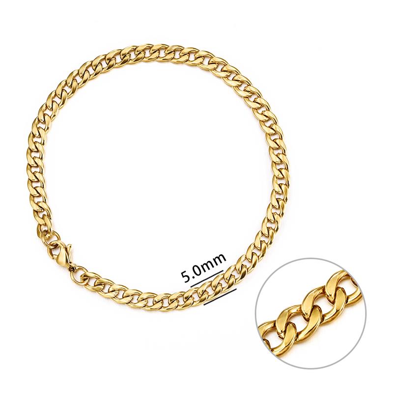 Jiayiqi 3-11 mm Men Chain Bracelet