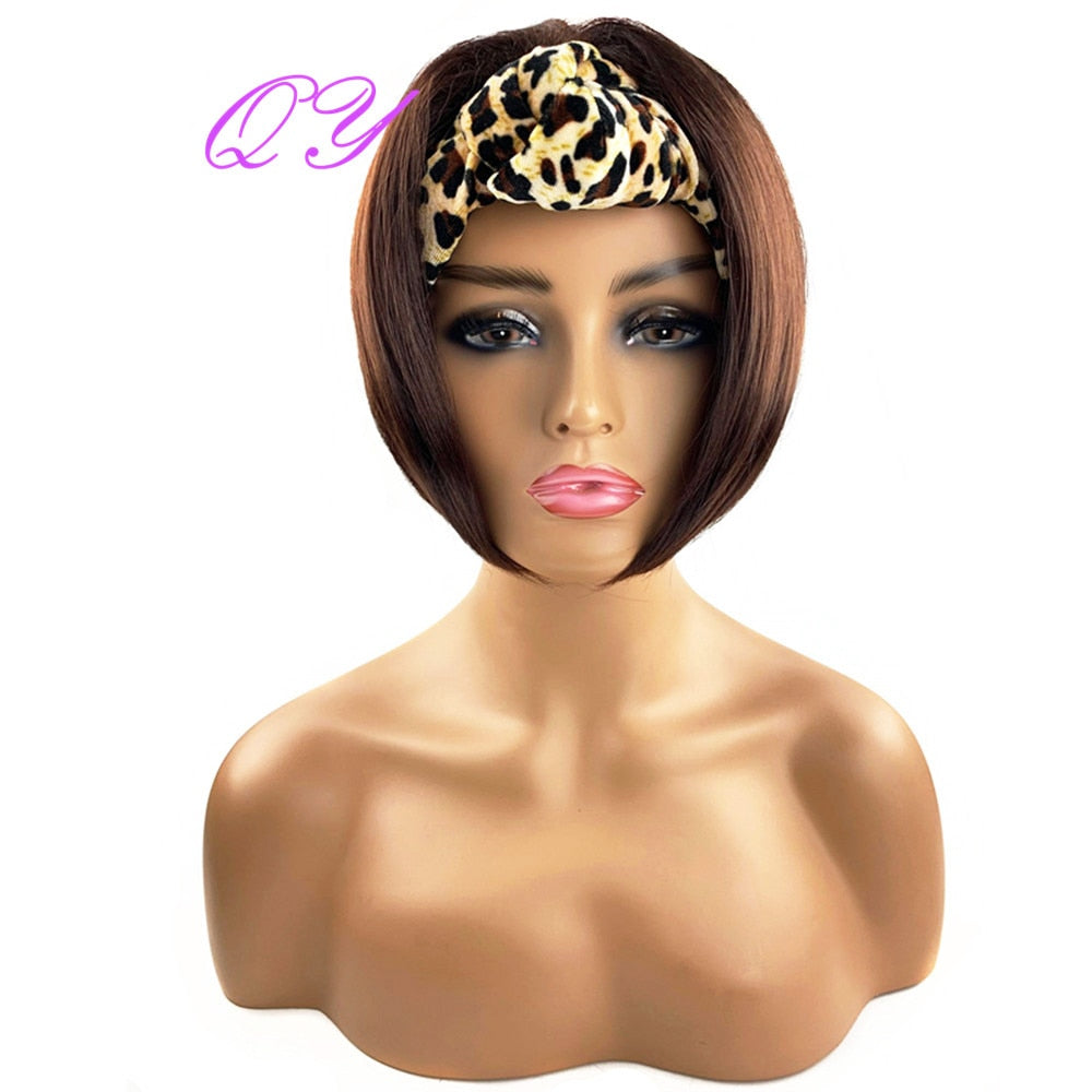 QY Hair Big Afro Kinky Curly Headband Wigs