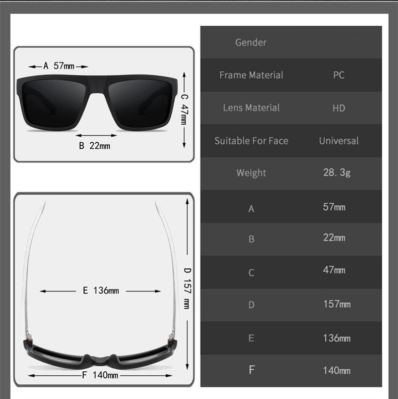 Lunettes de soleil polarisées carrées Fashion 2022