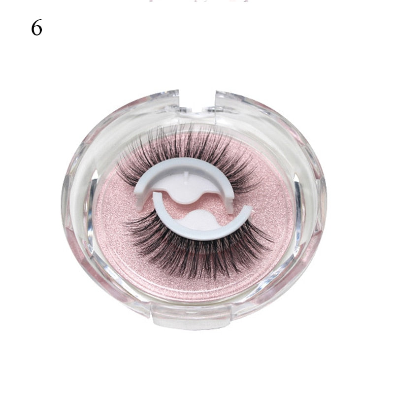 1Pair Reusable Self-adhesive False Eyelashes