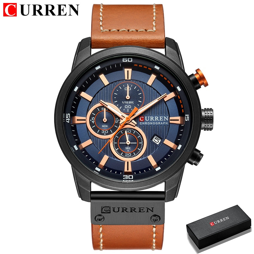 CURREN Mode Date Quartz Hommes