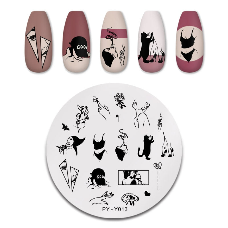 PICT YOU 12*6 cm Nail Art Modèles Estampage Plaque Conception Fleur Animal Verre Température Dentelle Timbre Modèles Plaques Image