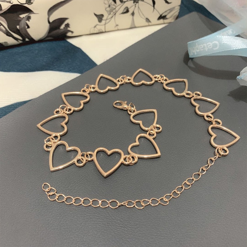 Collier creux coeur doux amour coréen