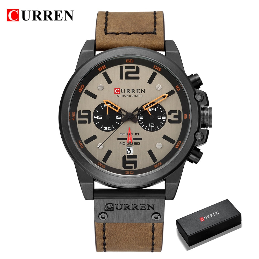 CURREN Montres Homme Top Marque de Luxe