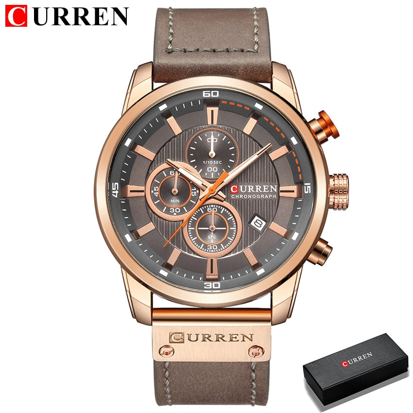 CURREN Mode Date Quartz Hommes