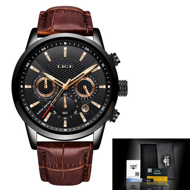 2022 LIGE Men Watches Top Brand Luxury