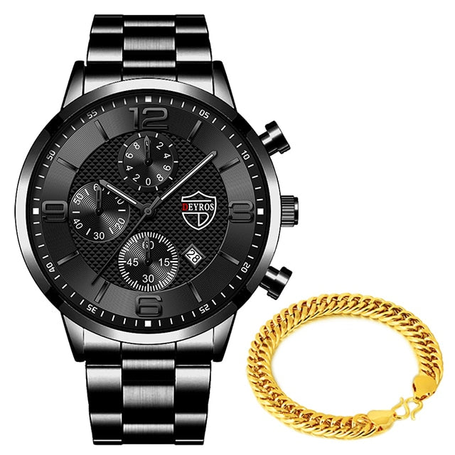 Luxury Mens Gold Bracelet & Watches