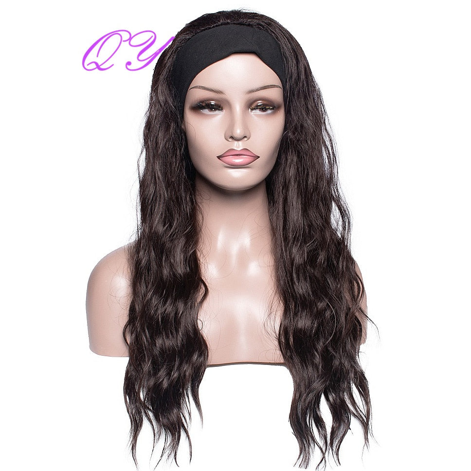 QY Hair Big Afro Kinky Curly Bandeau Perruques