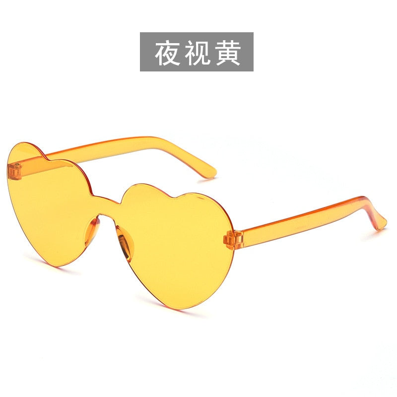 Lunettes de soleil en forme de cœur Candy