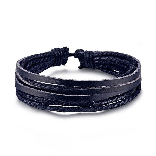 IFMIA Bracelets de perles noires vintage pour hommes