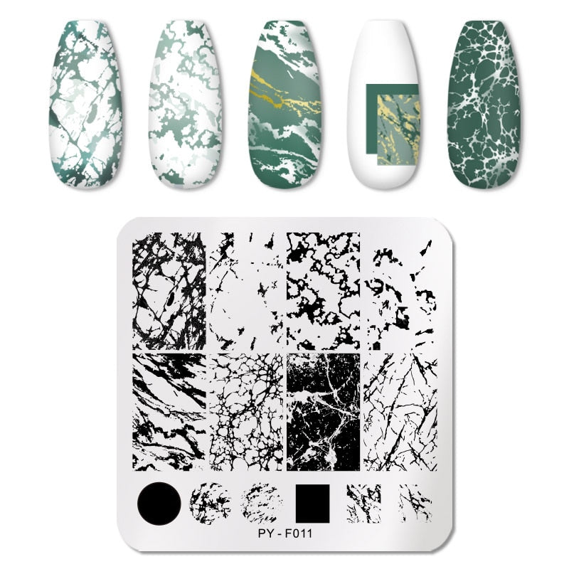 PICT YOU 12*6cm Nail Art Templates Stamping Plate Design Flower Animal Glass Temperature Lace Stamp Templates Plates Image