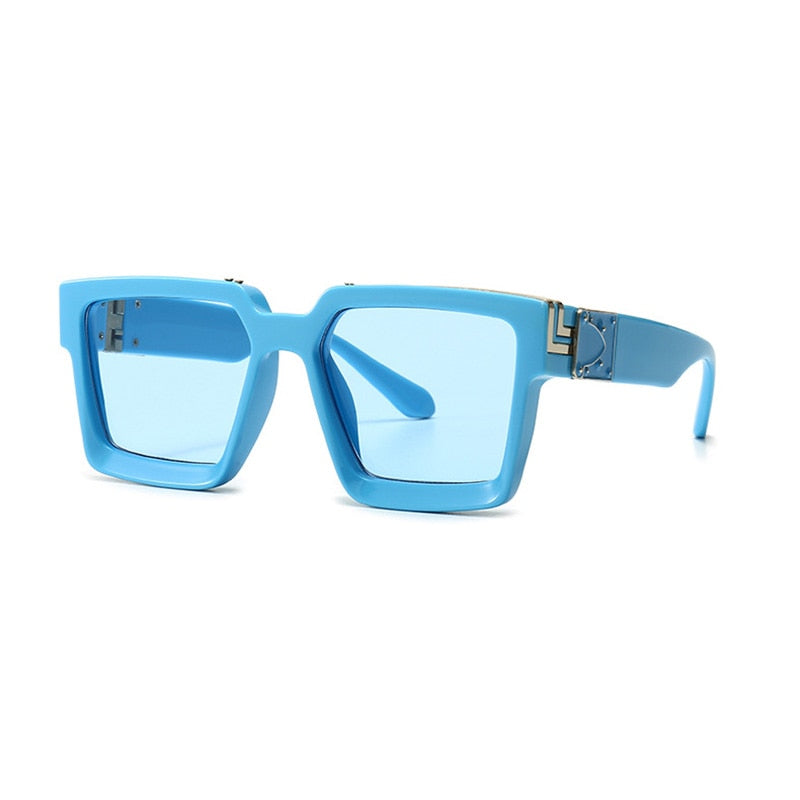 SHAUNA Retro Square Sunglasses