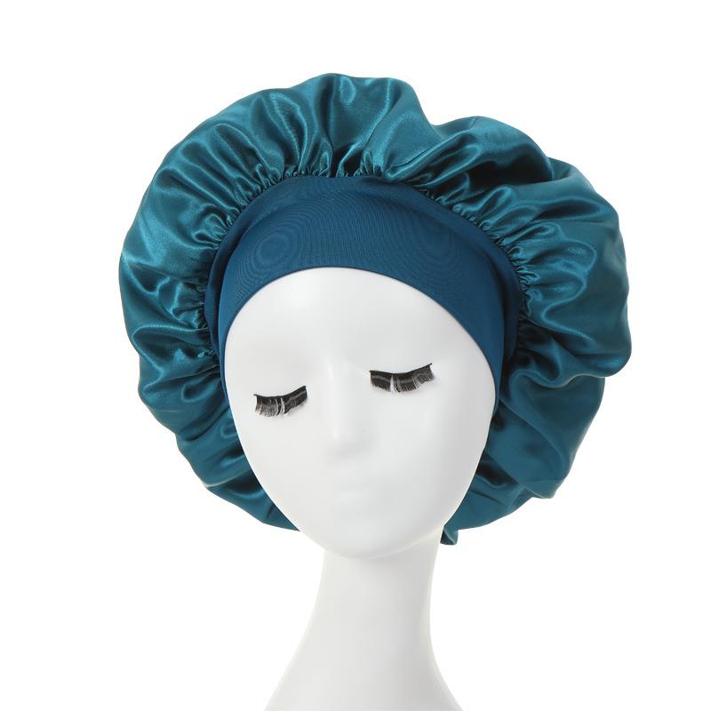 Women Night Sleep Hair Caps Silky Bonnet