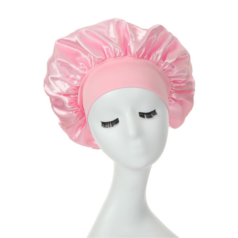 Women Night Sleep Hair Caps Silky Bonnet