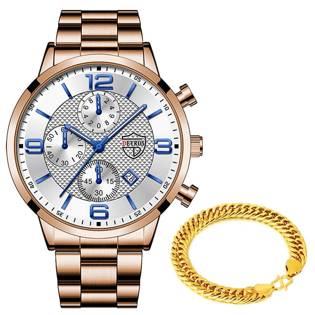 Luxury Mens Gold Bracelet & Watches