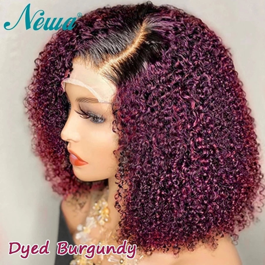 10A Newa Court Bob Perruque Ombre Curly Lace Front