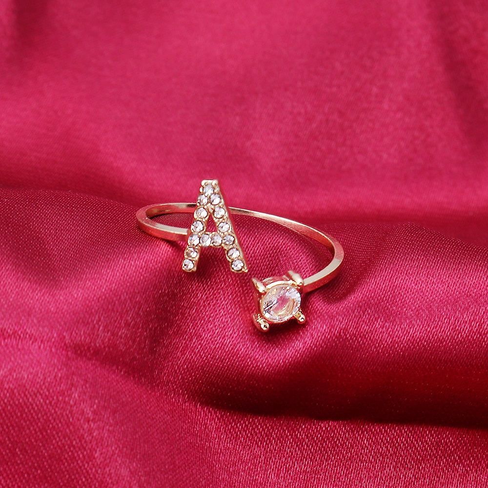 A-Z Letter Adjustable Opening Rings