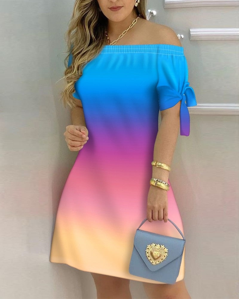 Women Off Shoulder  Mini Dress Sexy