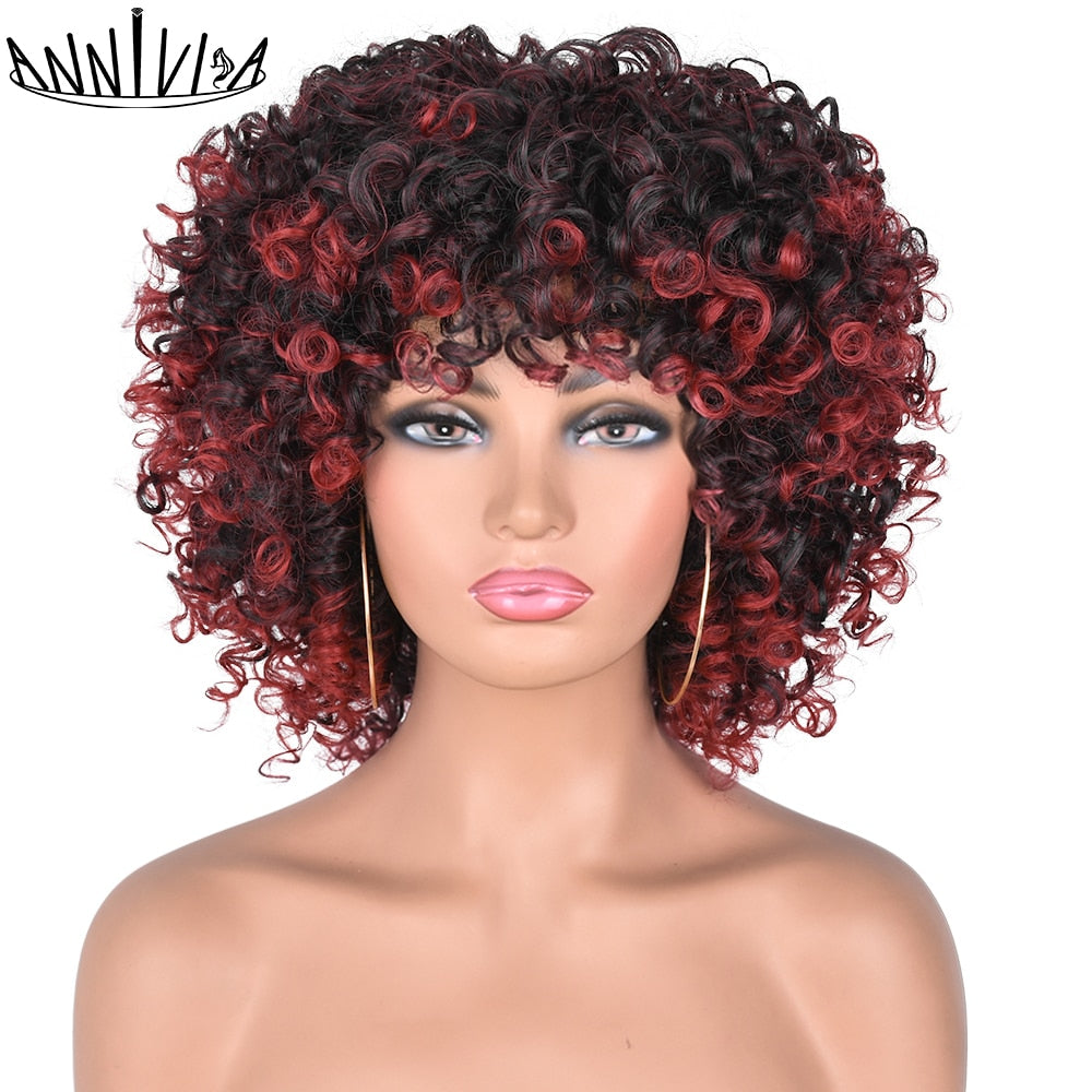 Short Hair Afro Kinky Curly Wigs