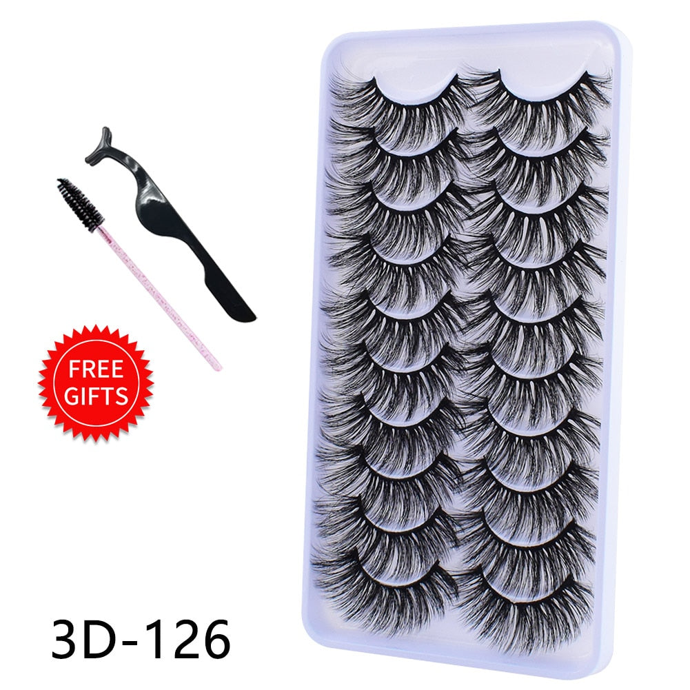 5/10Pairs 3D Mink Lashes Natural Eyelashes