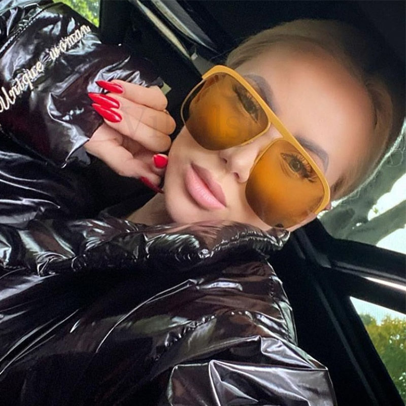 Luxury Women Square Sunglasses Oversized