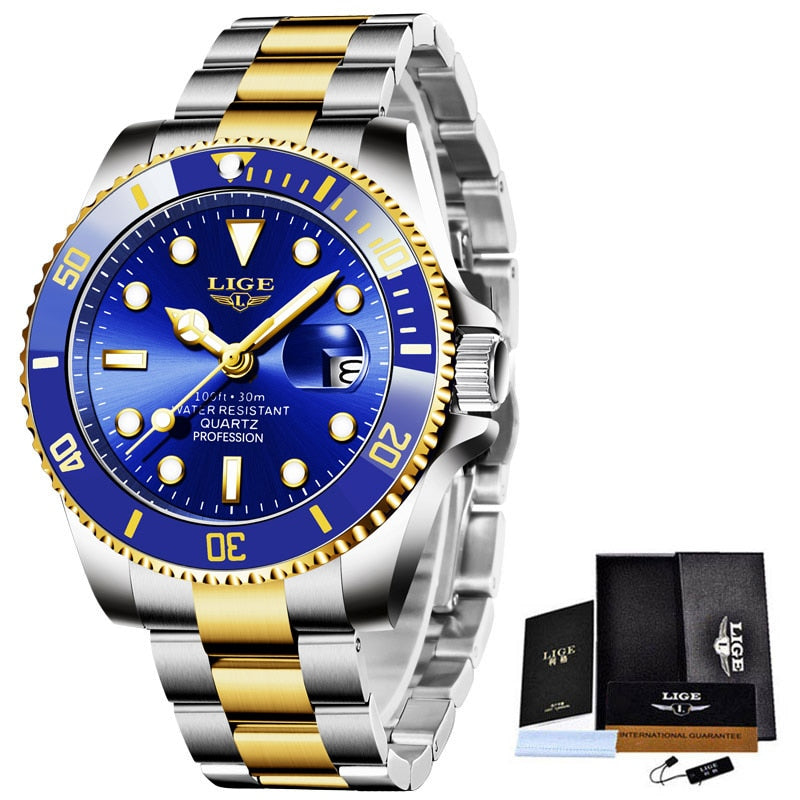 LIGE Top Brand Luxury Fashion Diver