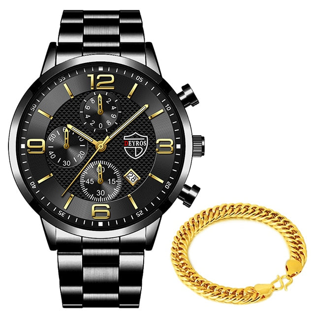 Luxury Mens Gold Bracelet & Watches