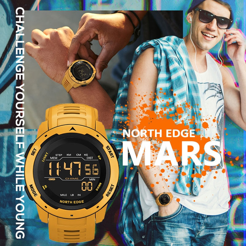 NORTH EDGE Montre numérique pour homme