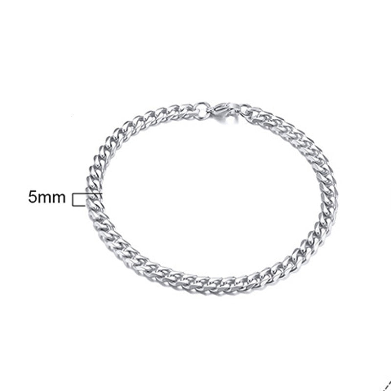 Curb Cuban Link Chain Bracelet