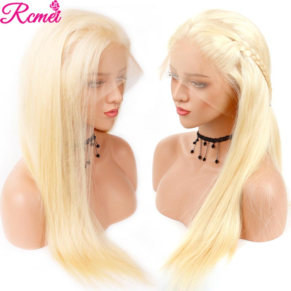 13x4 38 40 613 Blonde HD Dentelle Avant Perruques de Cheveux Humains Droite 613 Transparent Dentelle Frontale Perruque Avec Des Cheveux De Bébé Brésilien Remy 150%