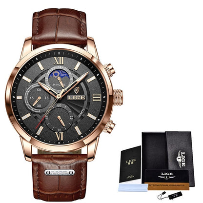 2022 LIGE Men Watches Top Brand Luxury