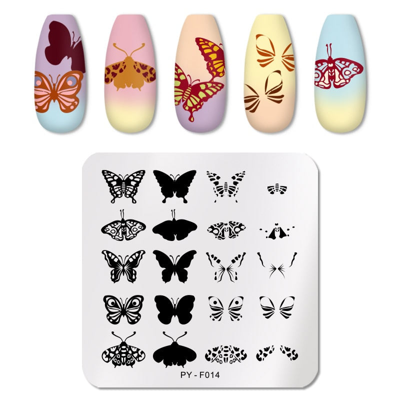 PICT YOU 12*6 cm Nail Art Modèles Estampage Plaque Conception Fleur Animal Verre Température Dentelle Timbre Modèles Plaques Image