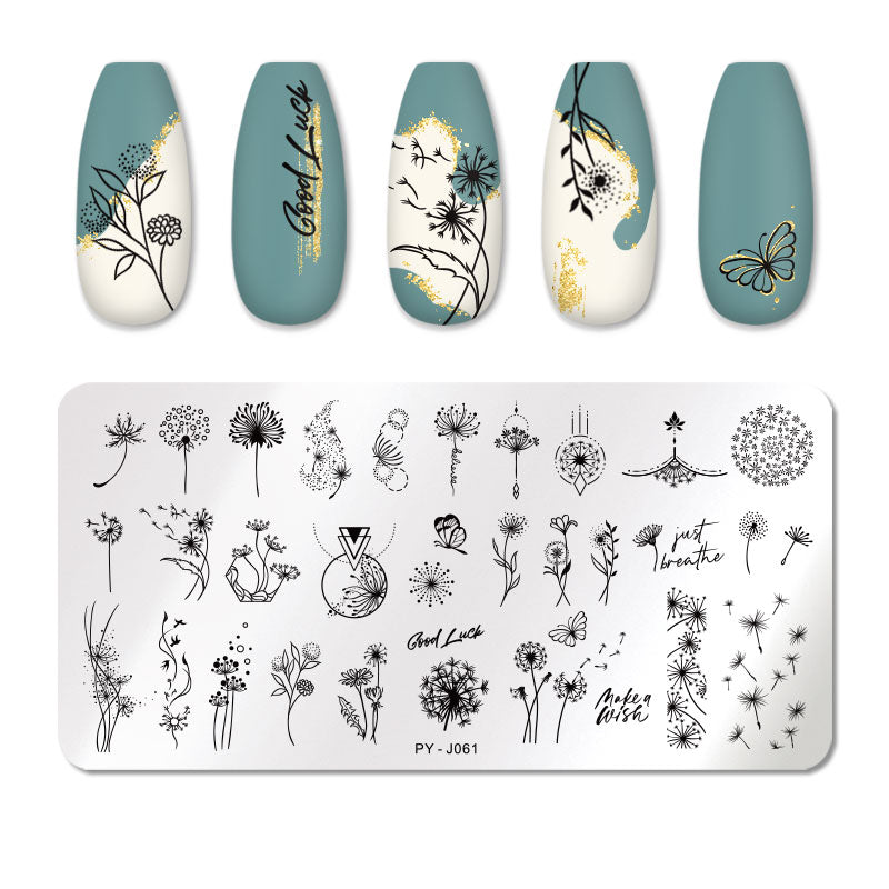 PICT YOU 12*6 cm Nail Art Modèles Estampage Plaque Conception Fleur Animal Verre Température Dentelle Timbre Modèles Plaques Image