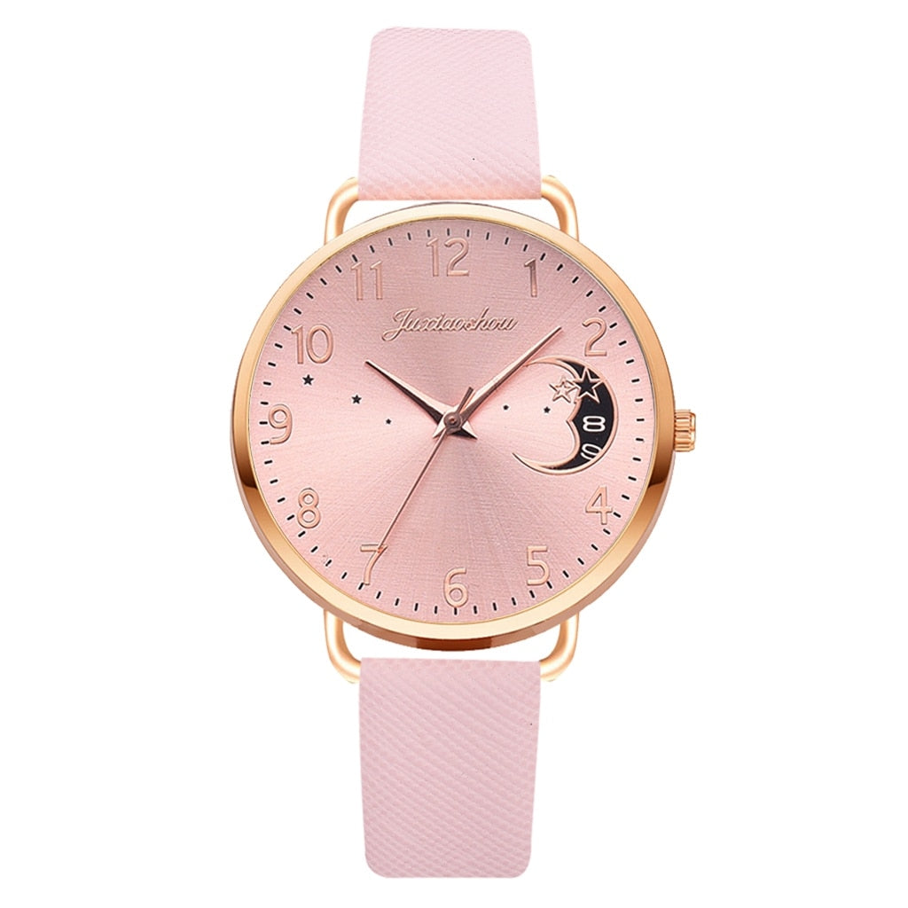 Montre femme cadran numéro de lune Bracelet