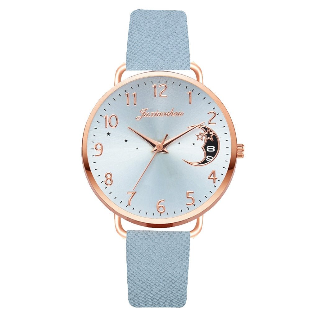 Montre femme cadran numéro de lune Bracelet