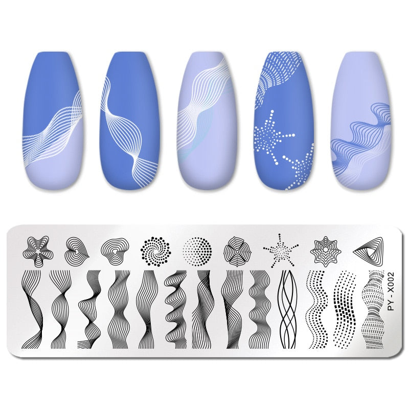 PICT YOU 12*6 cm Nail Art Modèles Estampage Plaque Conception Fleur Animal Verre Température Dentelle Timbre Modèles Plaques Image